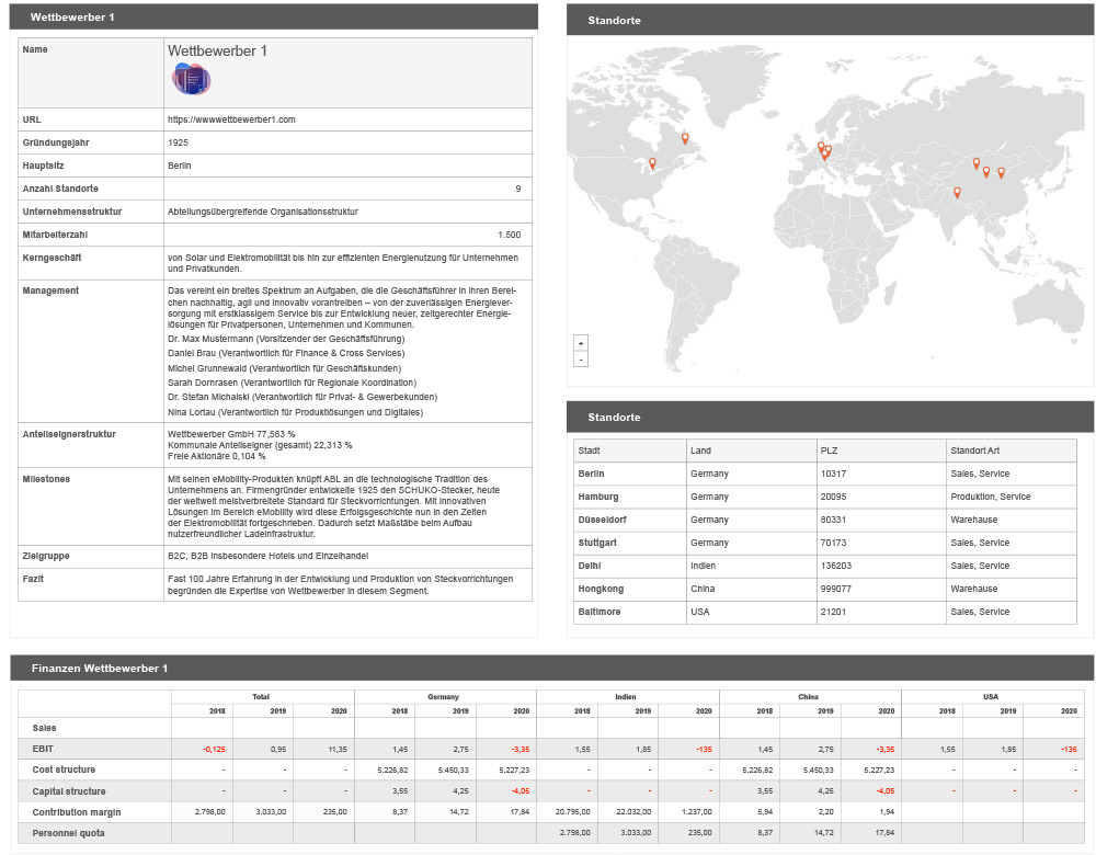 Wettbewerbsradar MANAGEMENT MONITOR - Screenshot